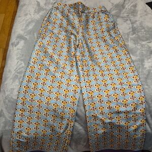 Zara Floral Blue and Cream Pants